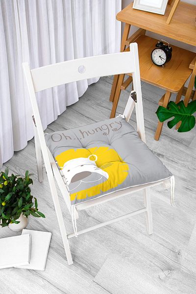 Realhomes Pernă de scaun cu puf imprimată digital cu design personalizat