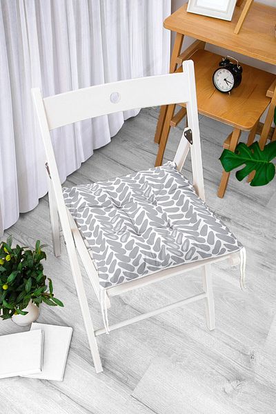 Realhomes Geometric Patterned Digital Printed Pouf Chair Cushion