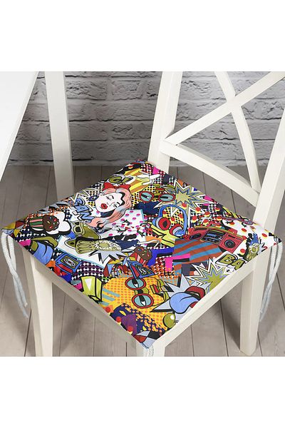 Realhomes Custom Design Digital Printed Pouf Chair Cushion