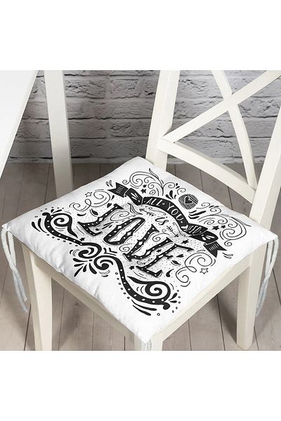 Realhomes Love Printed Digital Fluffy Chair Cushion