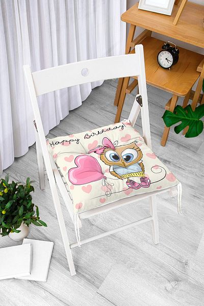 Realhomes Cute Cats Digital Printed Fluffy Square Chair Cushion