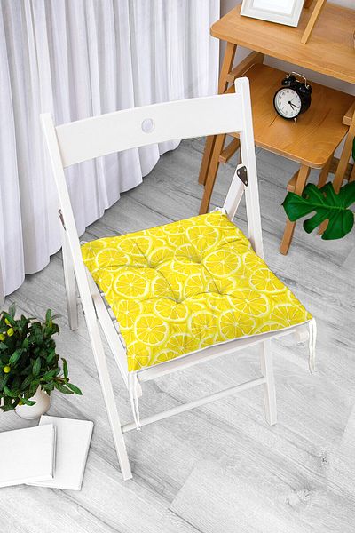 Realhomes Lemon Concept Special Design Τρισδιάστατο αφράτο τετράγωνο μαξιλάρι καρέκλας