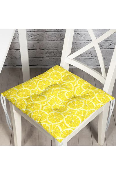 Realhomes Lemon Concept Special Design Τρισδιάστατο αφράτο τετράγωνο μαξιλάρι καρέκλας