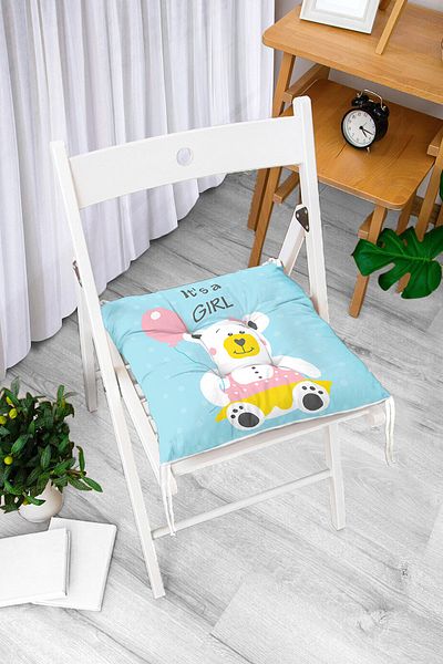 Realhomes Polka Dot Baby Shower Cameră pentru copii Pernă pentru scaun pufoasă pe podea gri