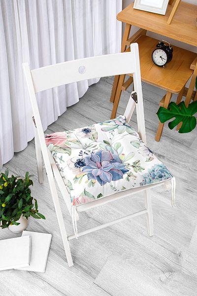Realhomes Real Homes Digital Printed Fluffy Square Chair Cushion