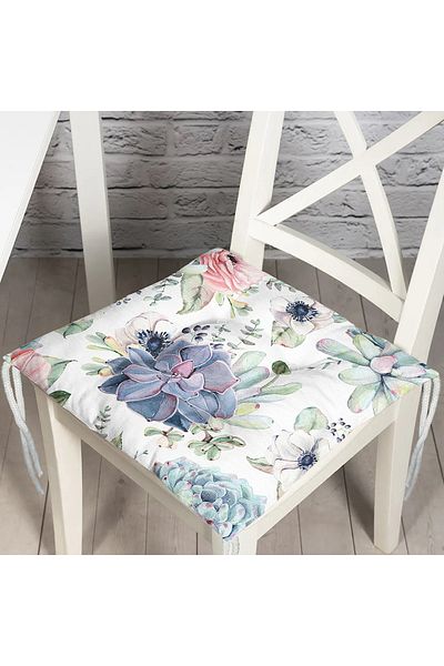 Realhomes Real Homes Digital Printed Fluffy Square Chair Cushion