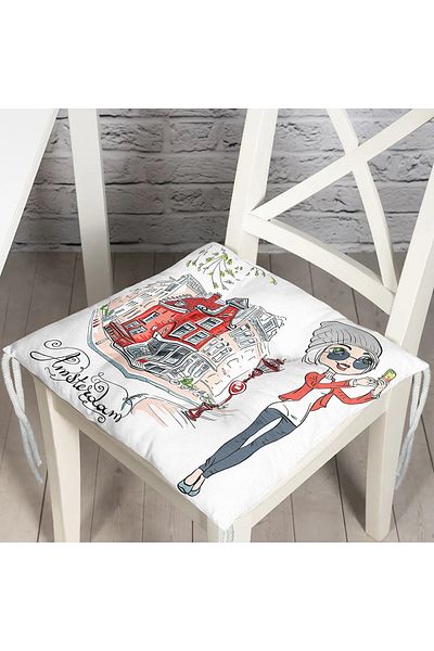 Realhomes Custom Design Digital Printed Pouf Chair Cushion
