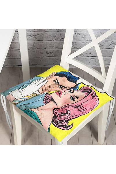 Realhomes Fashion Girl Digital Printed Modern Fluffy Chair Cushion