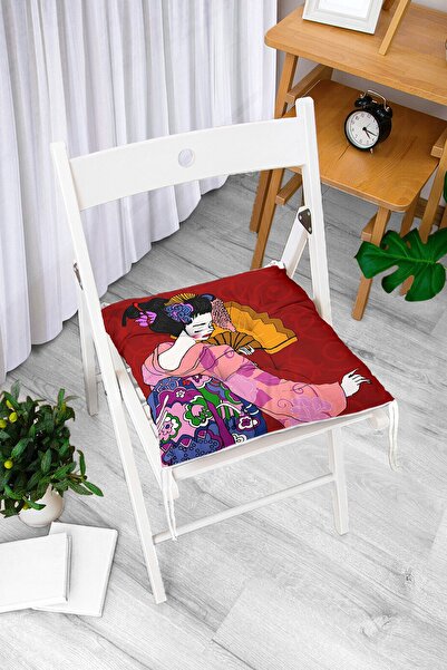 Realhomes Dekorativni Pofidic jastuk za stolicu sa japanskim ženskim motivom ...