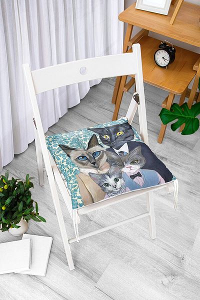 Realhomes Custom Design Digital Printed Pouf Chair Cushion