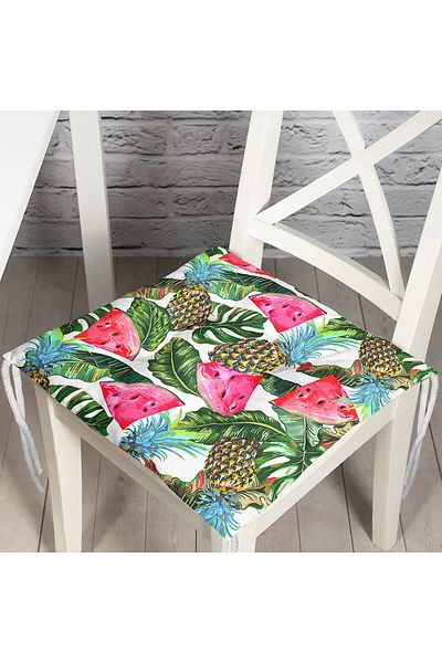 Realhomes Summer Fruits Watercolor Series Modern Fluffy Chair Cushion