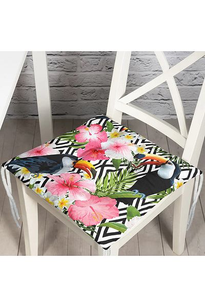 Realhomes Real Homes Digital Printed Fluffy Square Chair Cushion