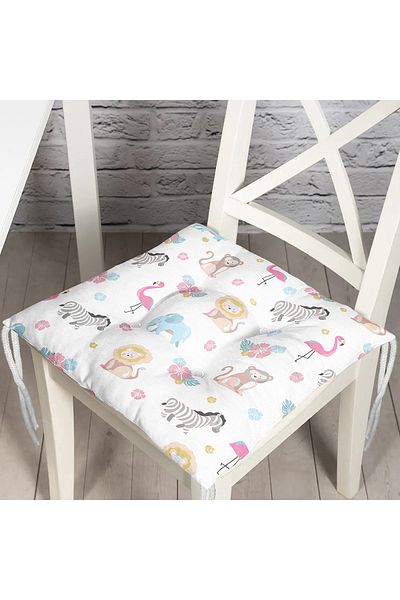 Realhomes Real Homes Digital Printed Fluffy Square Chair Cushion