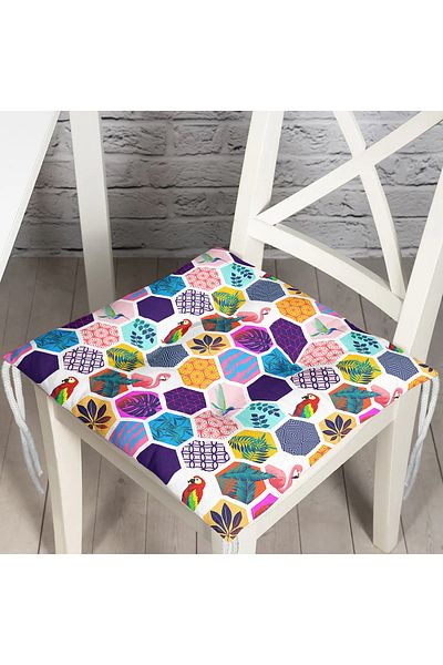 Realhomes Custom Design Digital Printed Pouf Chair Cushion
