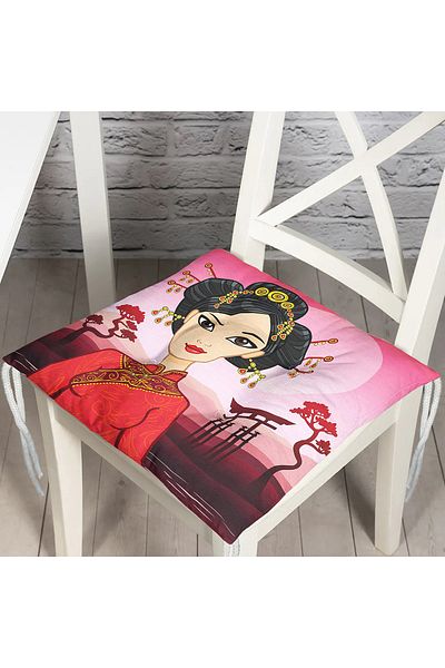 Realhomes Custom Design Digital Printed Pouf Chair Cushion