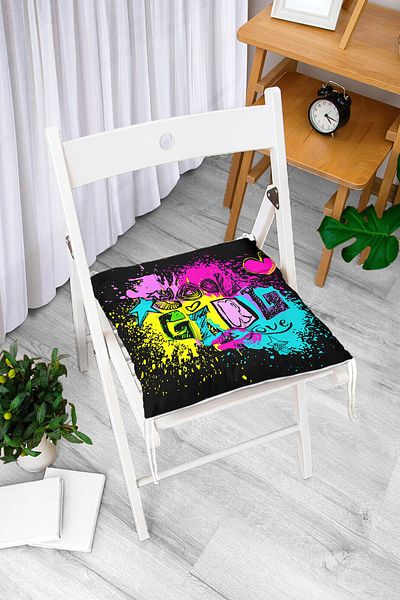 Realhomes Custom Design Digital Printed Pouf Chair Cushion
