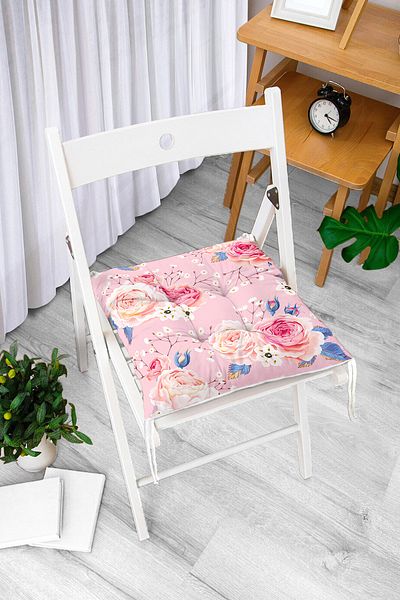 Realhomes Powder Themed Jar Digital Printed Fluffy Chair Cushion