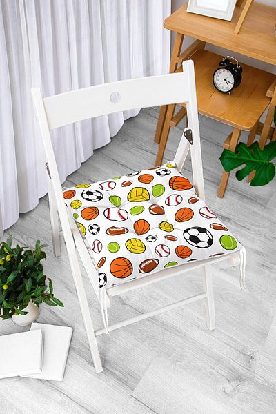 Realhomes Custom Design Digital Printed Modern Pouf Chair Cushion