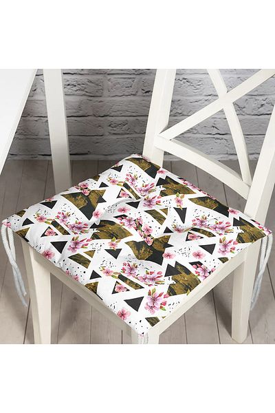 Realhomes Mosaic Patterned Fluffy Square Chair Cushion