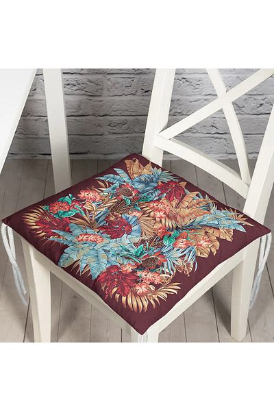 Realhomes Digital Printed Fluffy Chair Cushion with Modern Rose Art Design