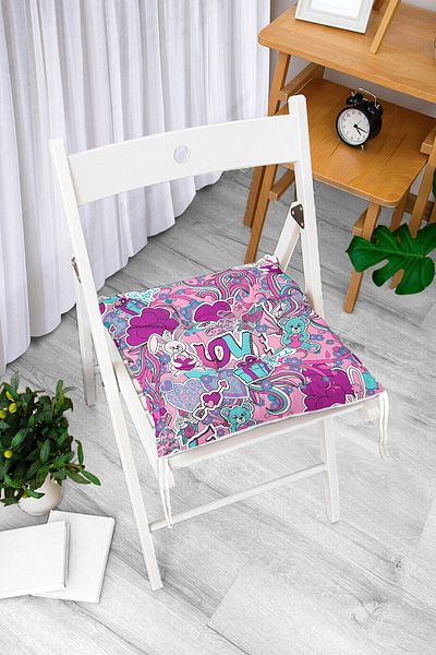 Realhomes Love You Special Designed Children's Room Pouf Chair Cushion