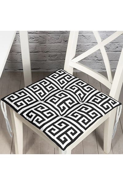 Realhomes Custom Design Crafts Motif Digital Printed Fluffy Square Chair Cushion