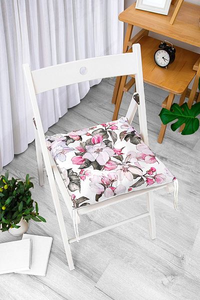 Realhomes Bulk Jar Flower Printed Digital Printed Pouf Chair Cushion