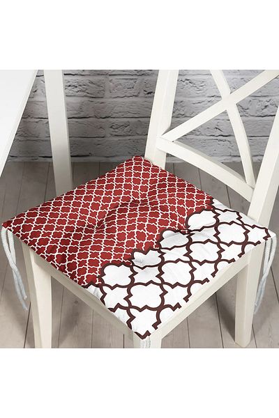 Realhomes Modern Geometric Patterned Digital Printed Fluffy Chair Cushion