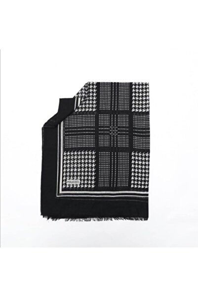 poloist Desenli Flamlı Keten Şal