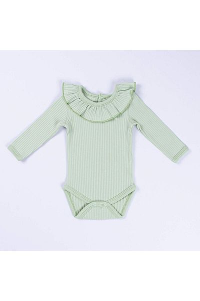 Donino Baby Mint Green Ruffle Collar Jumpsuit