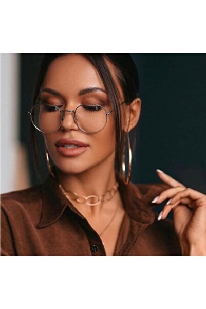 UBK Eyewear Silver Gümüş Numarasız Mavi Işık Filteli Gözlük