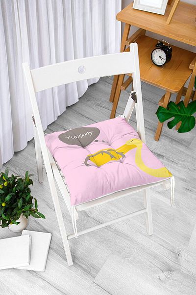 Realhomes Pernă de scaun cu puf imprimată digital cu design personalizat