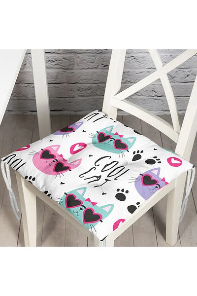 Realhomes Real Homes Digital Printed Fluffy Square Chair Cushion