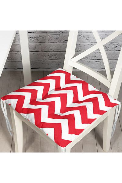 Realhomes Modern Zigzag Patterned Digital Printed Fluffy Chair Cushion