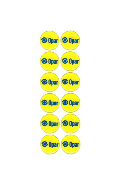 BsElektronik أوبار لوحة قطرة ملصق مقياس 12 قطعة أصفر - لوحة ختم ملصق أوبار أصفر