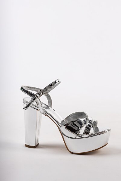 Diardi Silver Women's Platform Evening Dress Shoes