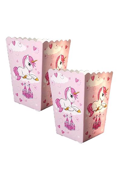 BALONCU PARTY DÜNYASI Unicorn Popcorn Corn Box 8 Pieces