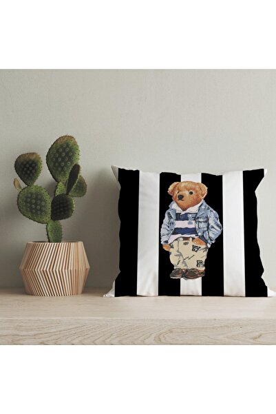 LadiesHome غطاء وسادة مطبوع رقميًا على الوجهين بتصميم مخصص من تيدي بير