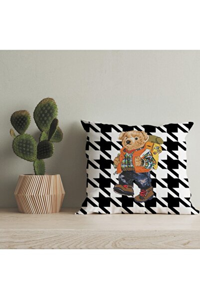 LadiesHome Husă pentru pernă digitală cu design special pentru ursuleț de plu...