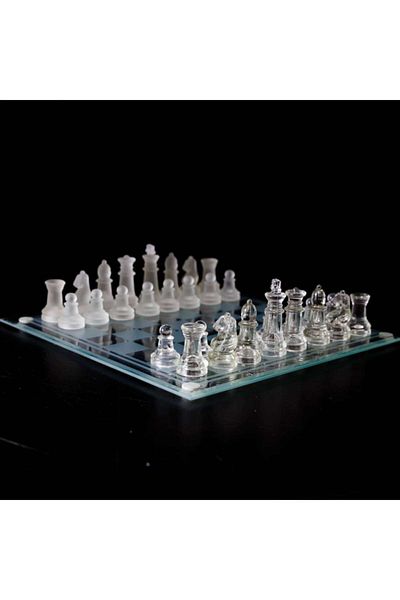 STFAST Transparent Luxury Gift - Glass Transparent Crystal Chess Set (35*35)
