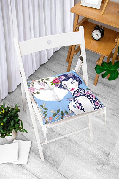 Realhomes Moderni ženski dekorativni pufasti jastuk za stolicu sa motivom i c...