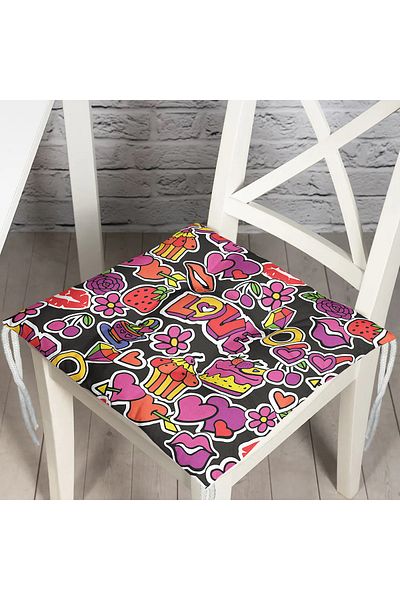 Realhomes Custom Design Digital Printed Pouf Chair Cushion