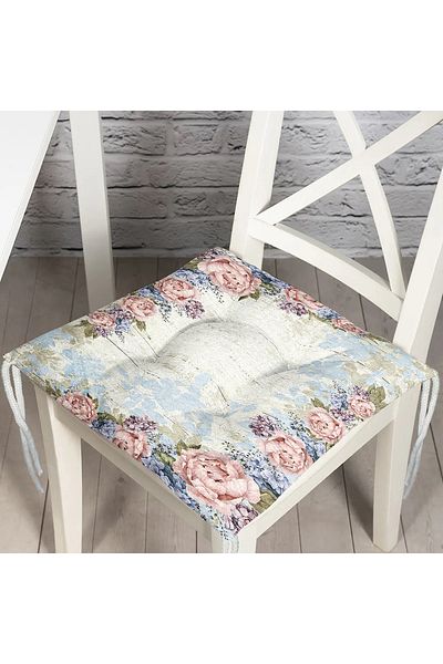 Realhomes Digital Printed Fluffy Square Chair Cushion