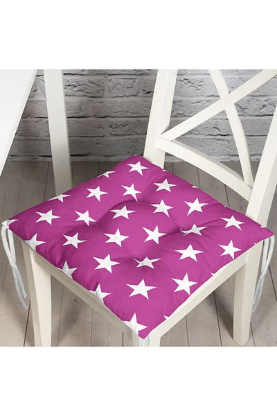 Realhomes Star Patterned Digital Printed - Pouf Chair Cushion