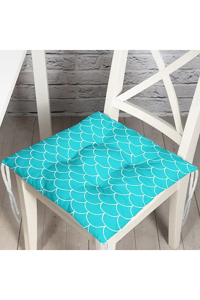 Realhomes Digital Printed Fluffy Square Chair Cushion