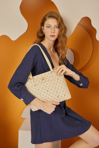 Pierre Cardin Geantă de umăr de damă Monogram bej 05PO22Y1572