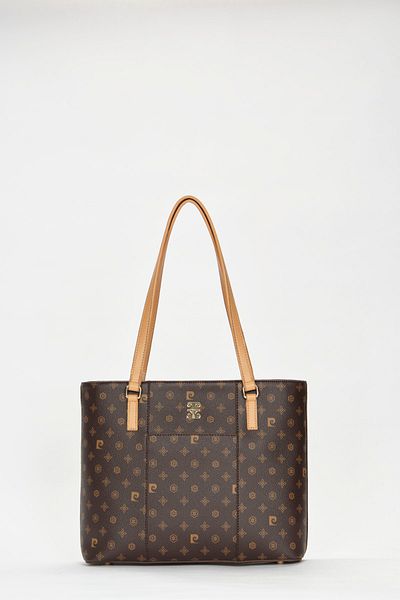 Pierre Cardin Brown Monogram Women's Shoulder Bag 05PO22Y1572