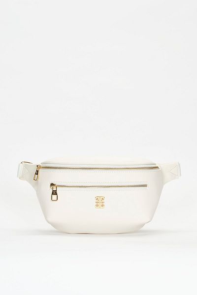 Pierre Cardin Geantă de talie de damă albă imprimată 05PO22Y1542