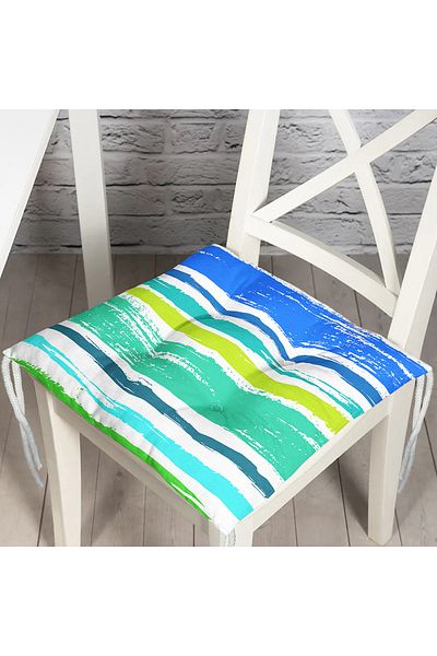 Realhomes Colorful Painting Pattern Digital Printed Decorative Fluffy Chair Cushion