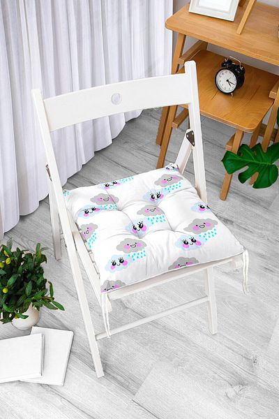Realhomes Real Homes Digital Printed Fluffy Square Chair Cushion